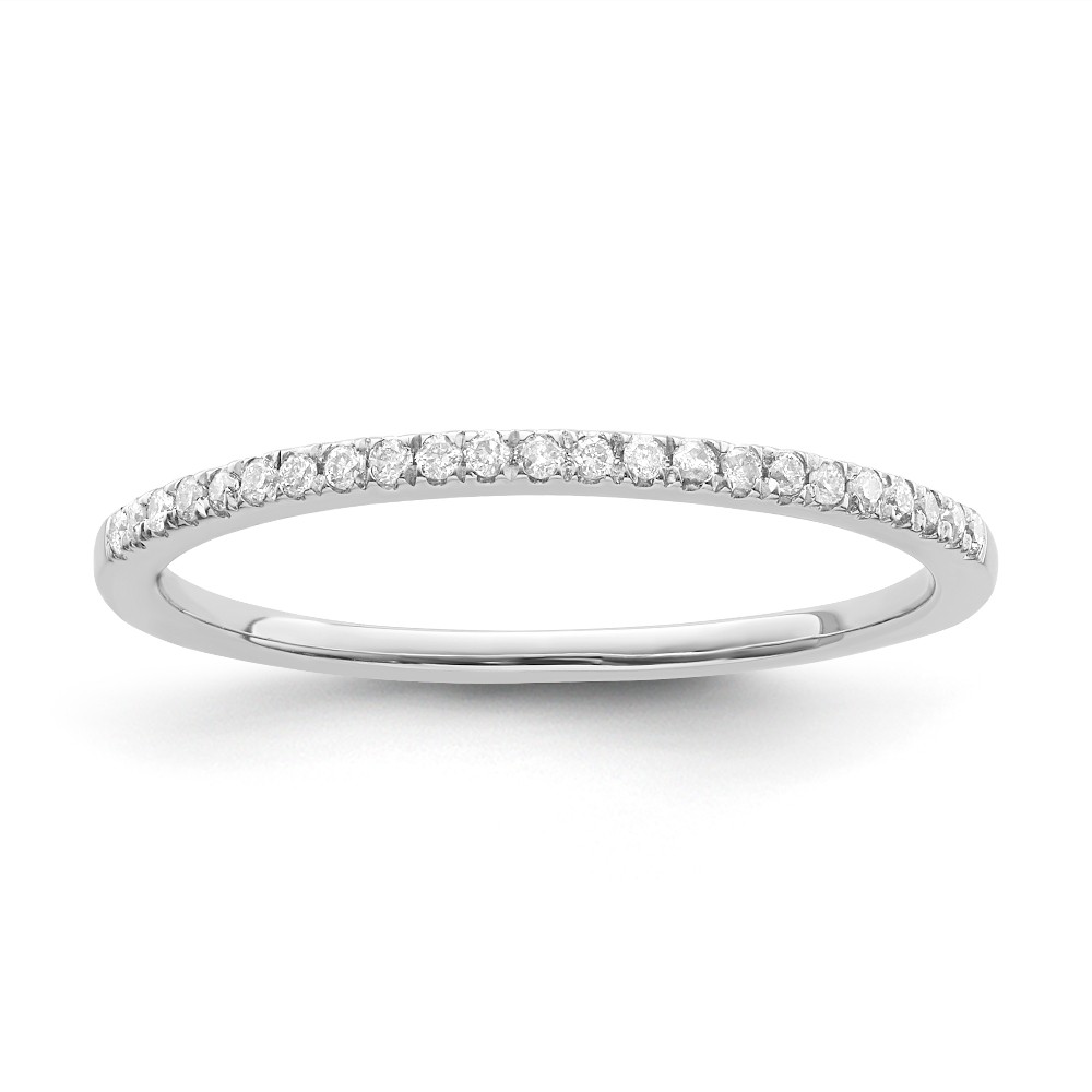 10kt White Gold Diamond Half Eternity Band Ring 1/10ct, Size 6 Holiday Gift