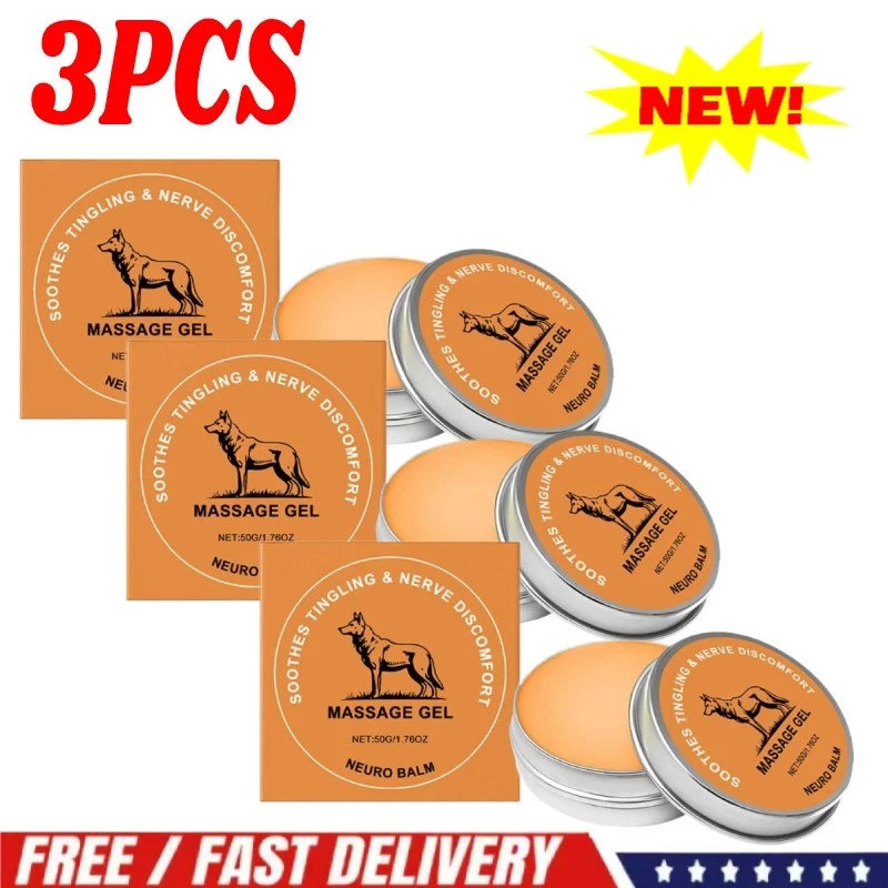 3X Therawolf Neuro Balm, 2025 New HerbalJoint & Muscle SoothingCream H OT