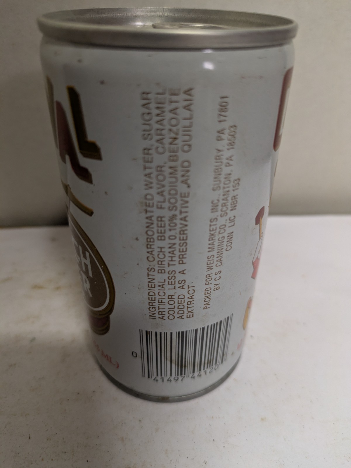 12oz Carnival Birch Beer empty unopened soda can, Scranton, PA