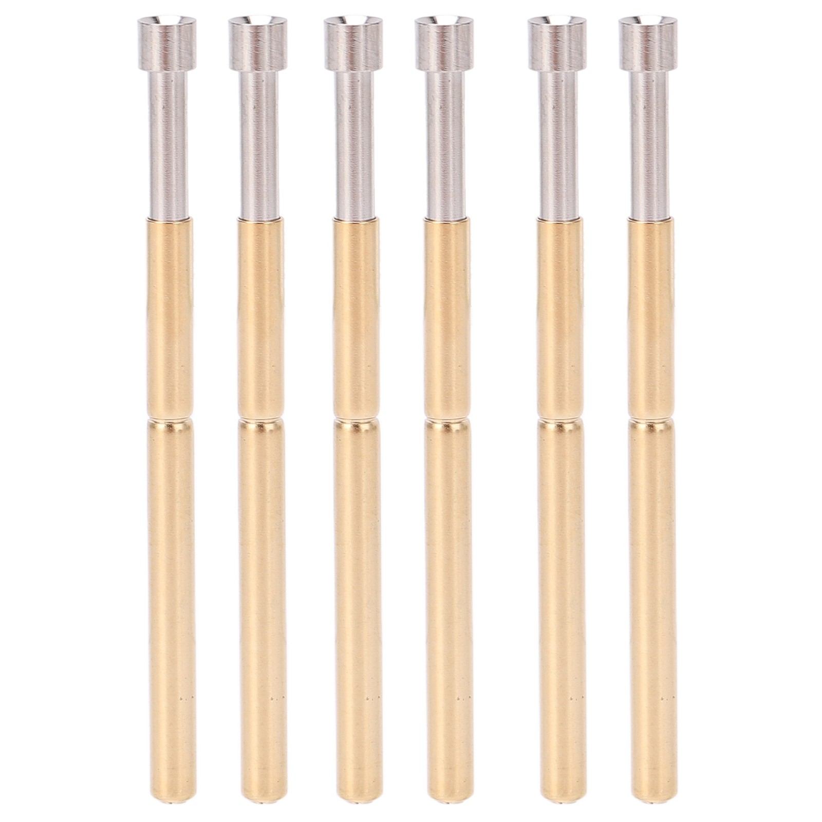100pcs Spring Test Pogo Pin Concave Head Type Brass Material 2.02mm/0.1in