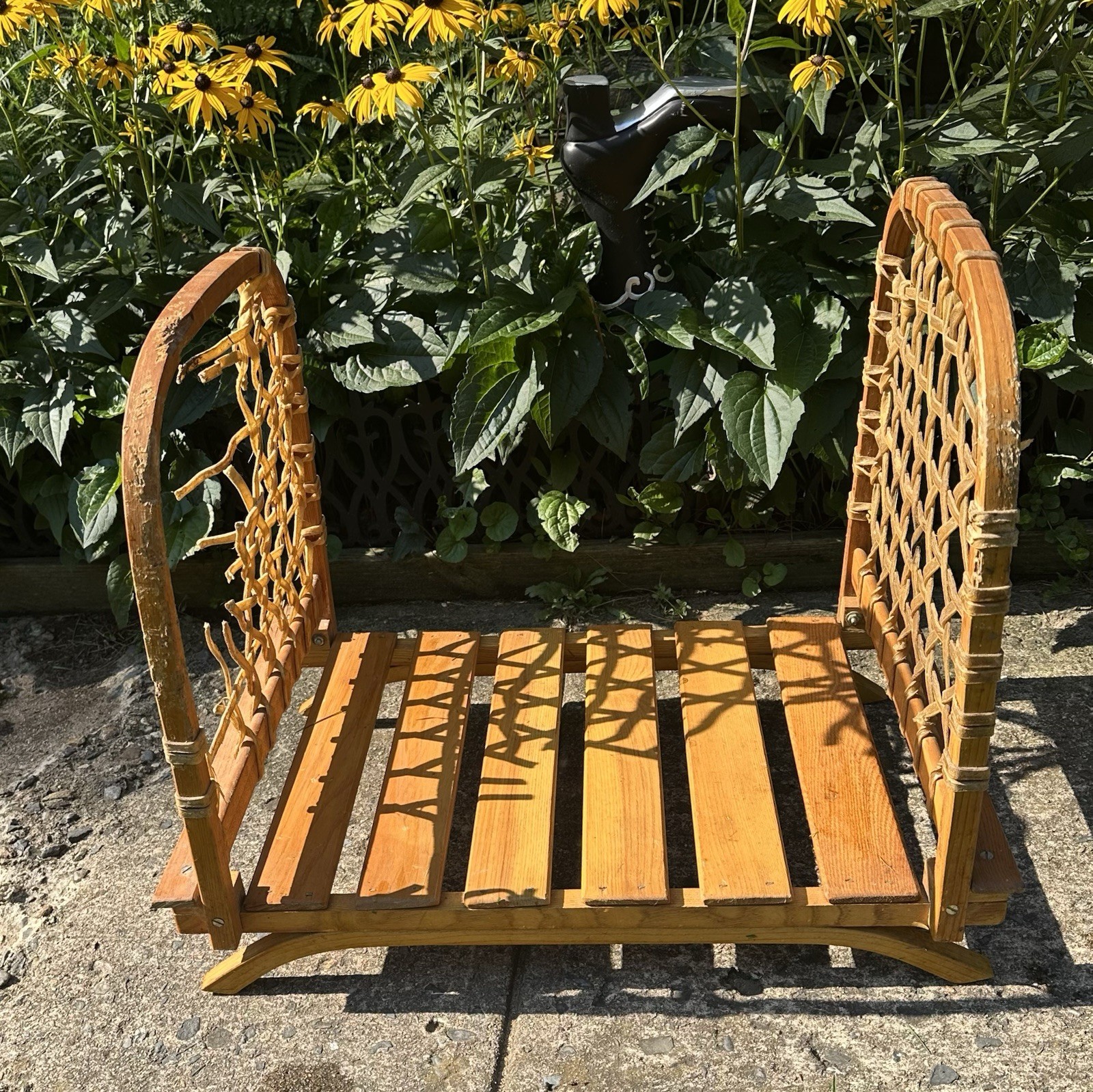 Vintage Antique LL BEAN Folding Wooden Firewood Holder - Needs Repair
