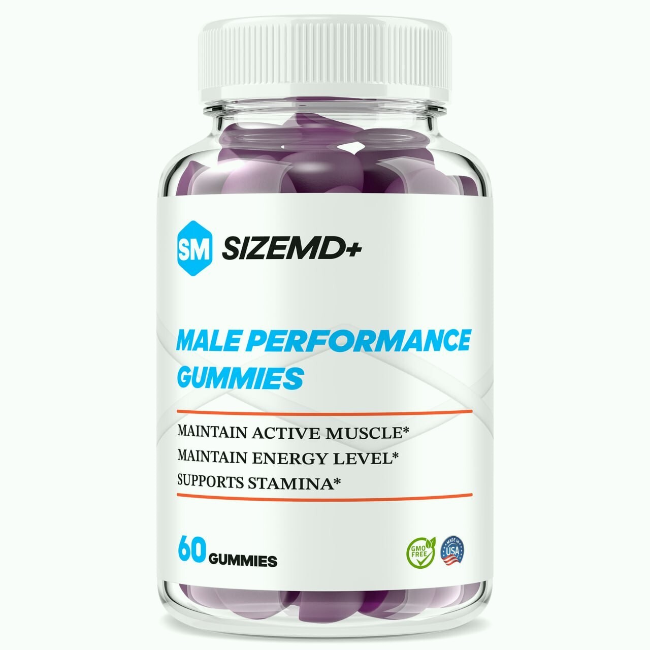 SizeMD+ for Men, SizeMD Plus Extra Strength Male Performance Gummies 60ct