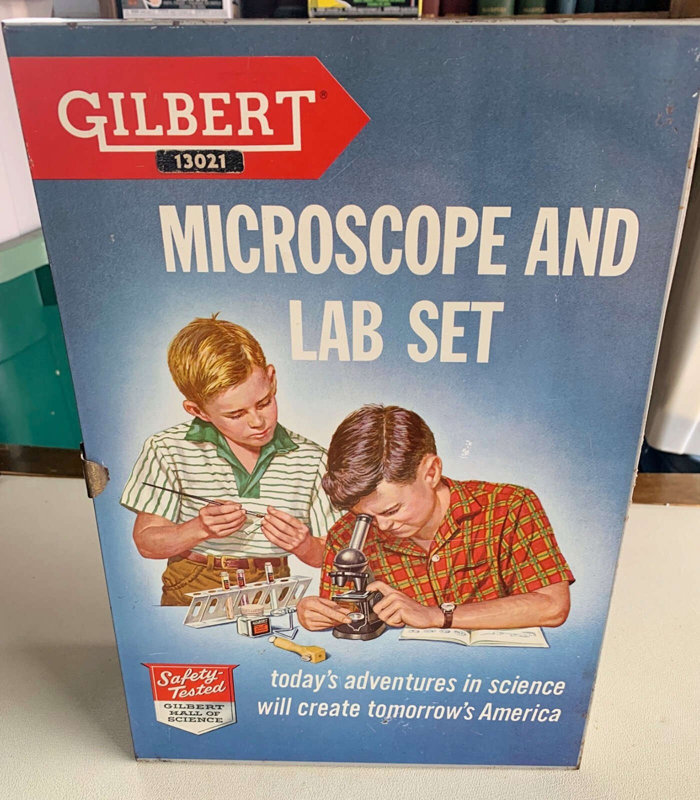 Vintage GILBERT No 13021 MICROSCOPE AND LAB SET As Found