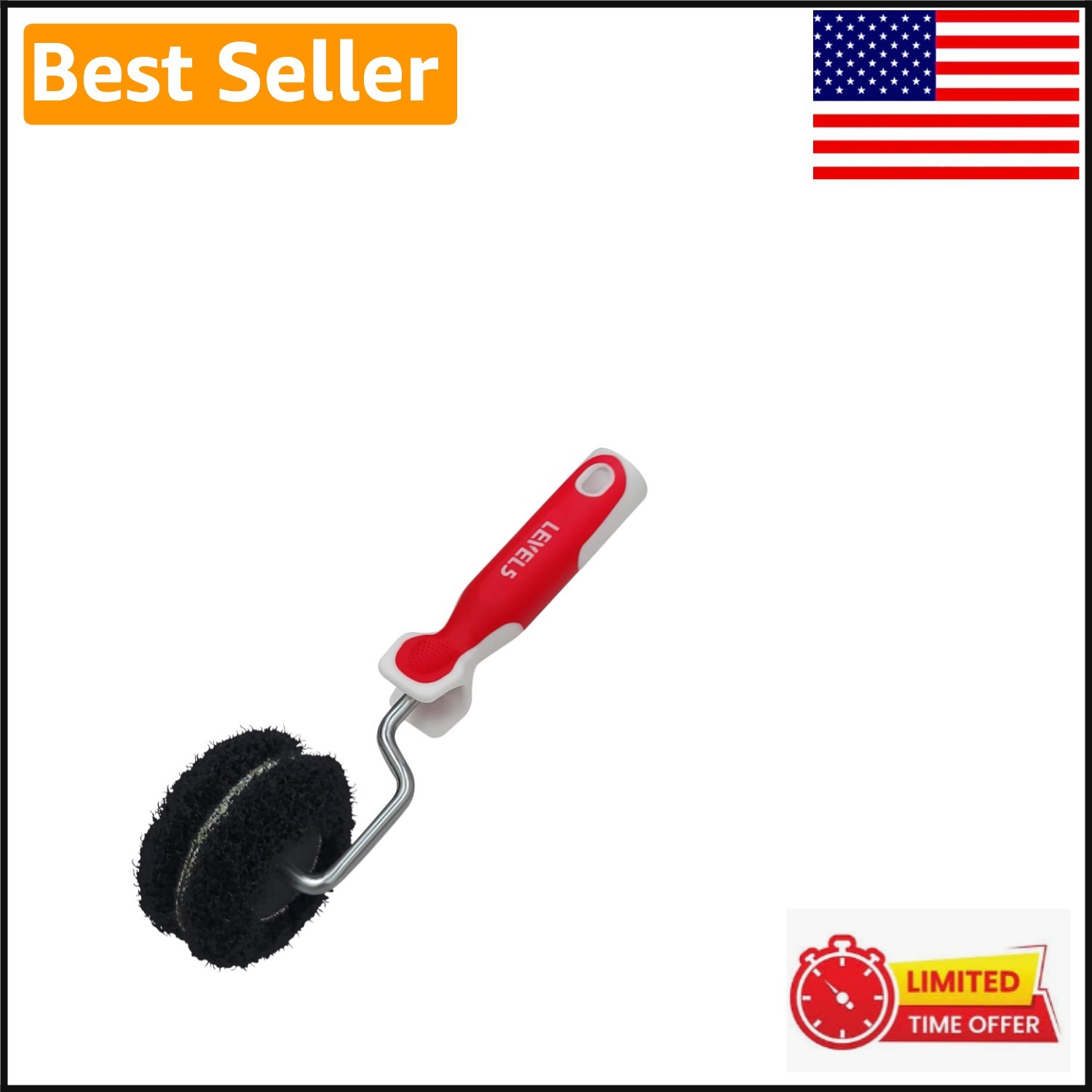 Durable 9-Inch Drywall Compound Roller with Pole Attachment for Extended