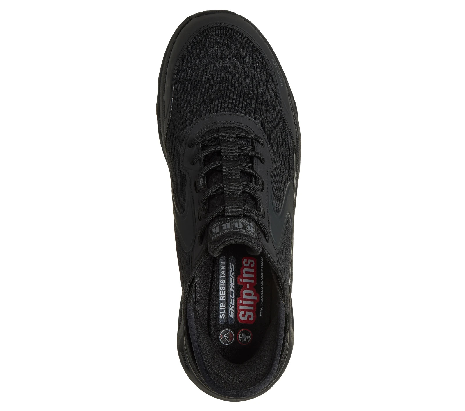 Skechers Shoes Work Men's Slip Ins Black Glide Memory foam Slip Resistant 200452