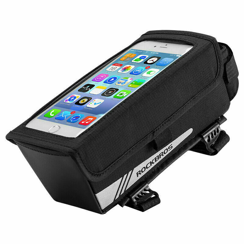 ROCKBROS Magnetic Bike Front Tube Bicycle Frame Bag Black 6.2 Inch Touch Screen