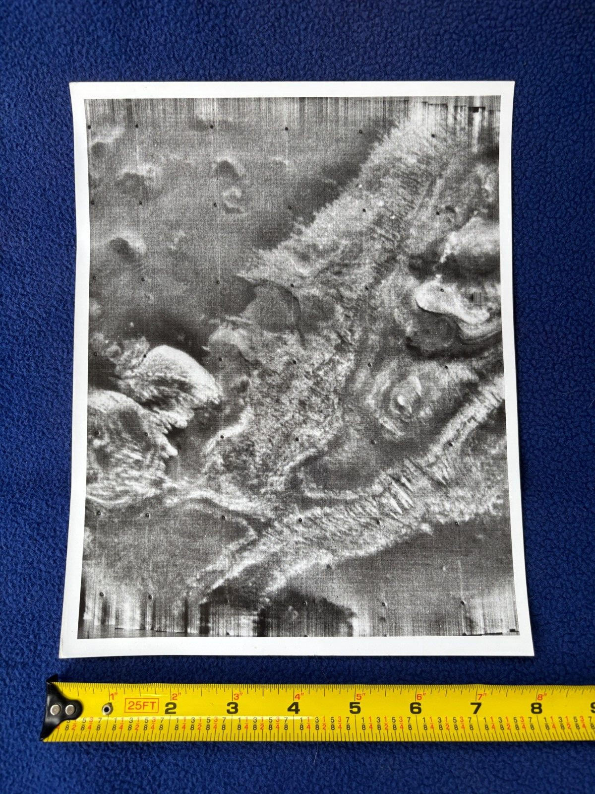 NASA vintage REAL PHOTO space PLANET SURFACE caters ROCK view MOON map grit