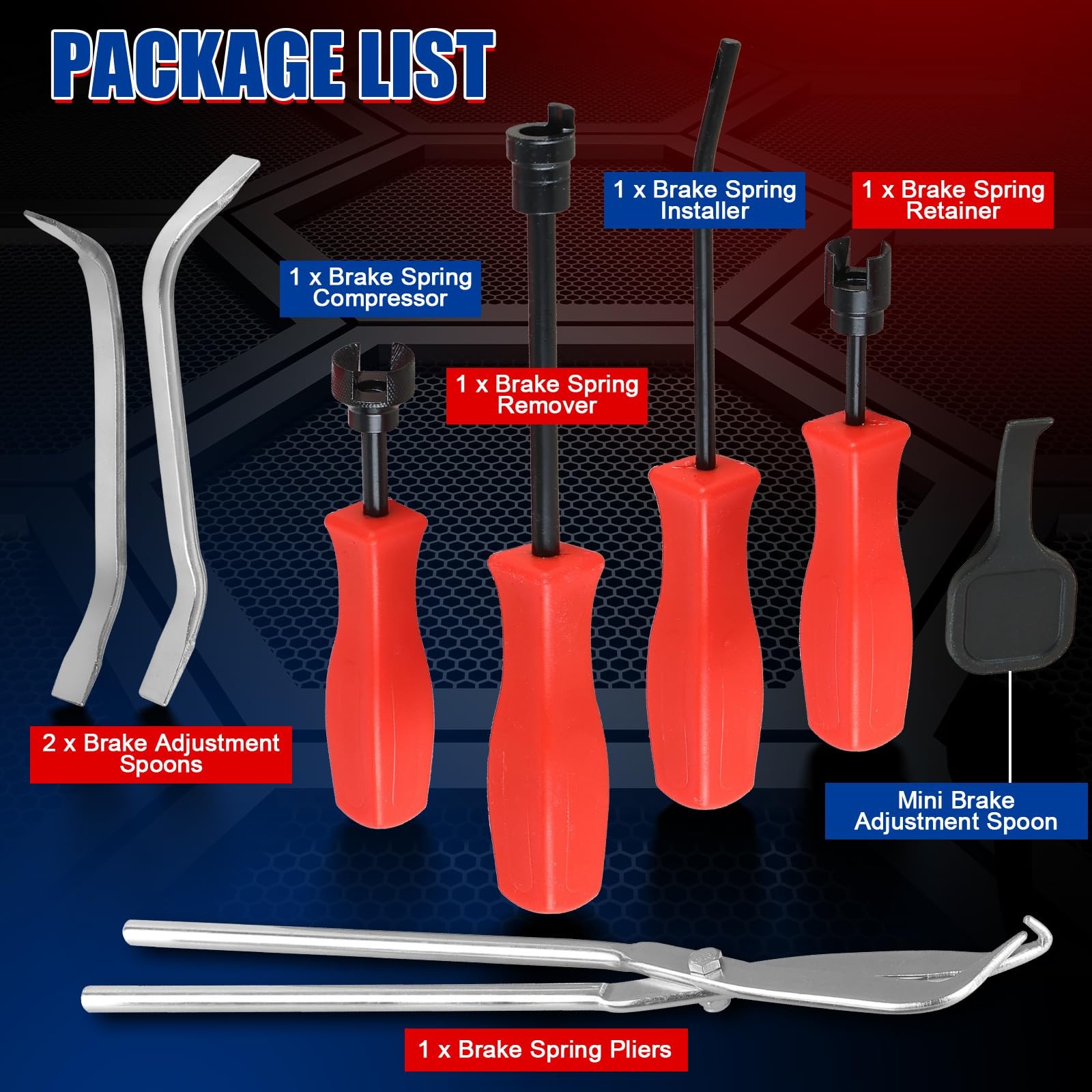 NYXOVA 8PCS Drum Brake Tool Kit, Spoon Set