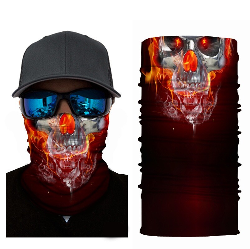 Ghost Skull Face Mask Neck Headband Bandana Fishing Rider Cap Sun Protection