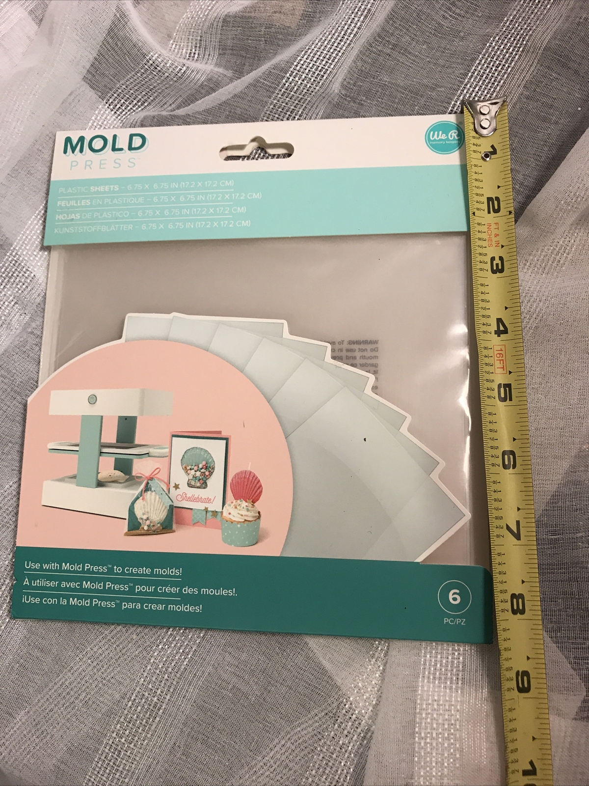 We R Memory Keepers Mold Press Plastic Sheets 6/Pkg Clear 661357 NEW Craft DIY