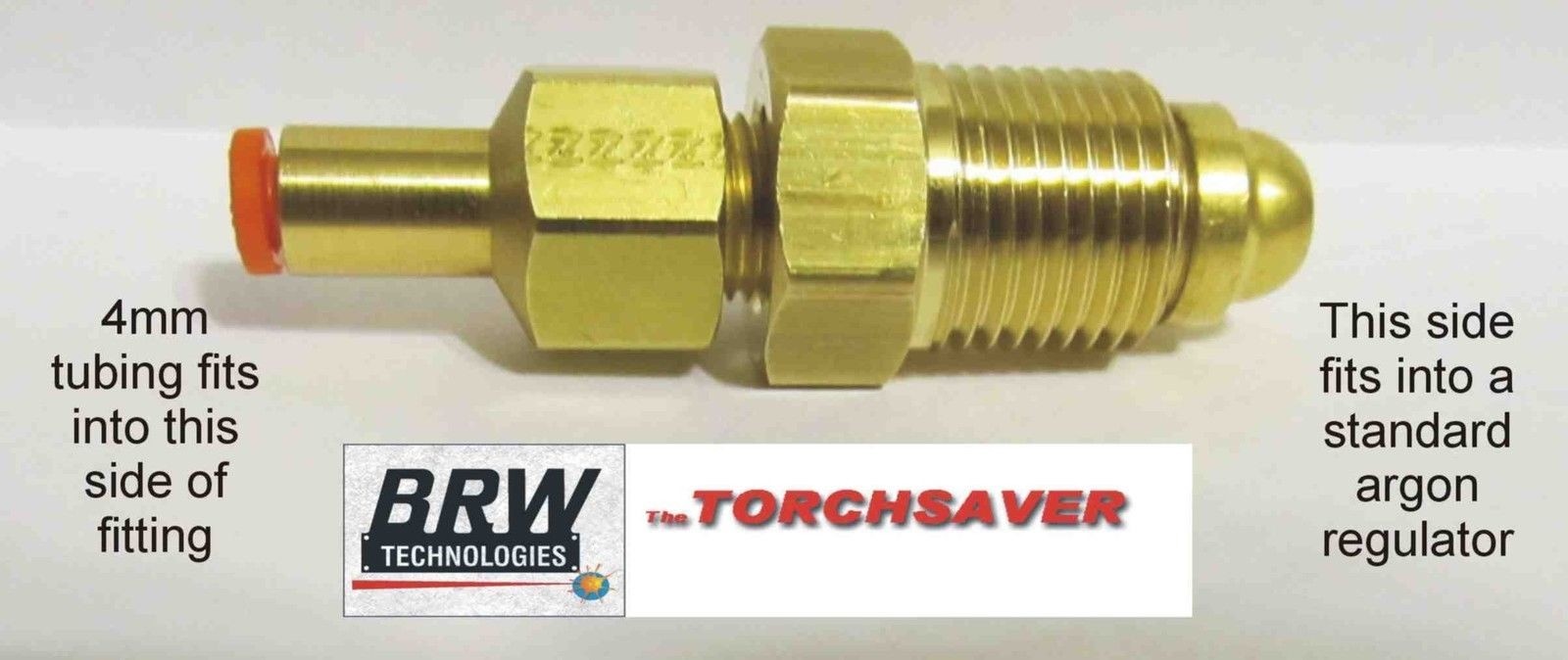 5/32" 4mm Mig Welder Gas Hose Adapter Regulator Argon BRW-4mm-Argon