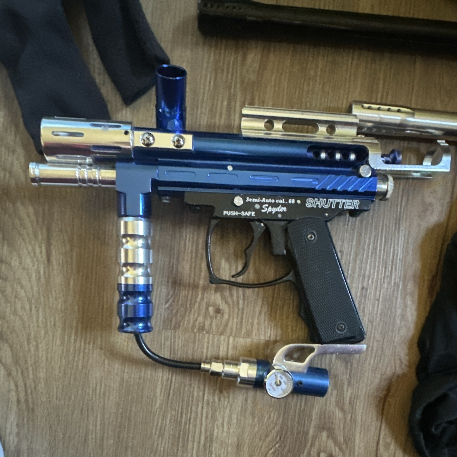 Spyder Shutter Mechanical Semi-Auto Paintball Marker Blue - Model SHUTTER (Kit)