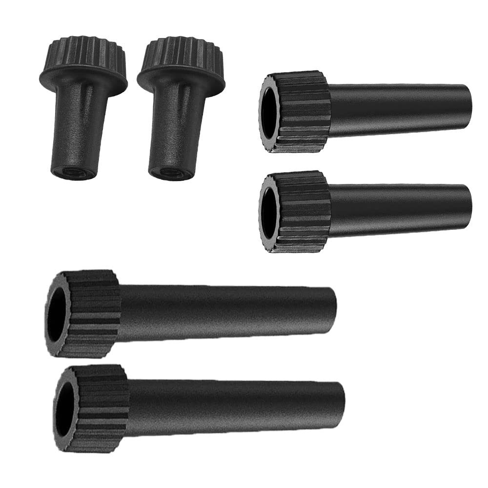 Maartla 6PCS 3 Assorted Size E26 Lamp Turn Knob On/Off Replacement, Black