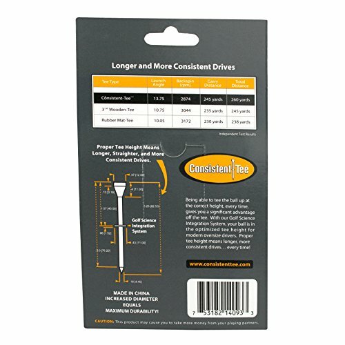 Consistent Tee Beveled Biodegradable 3-1/4" 10-Pack Tees WHITE