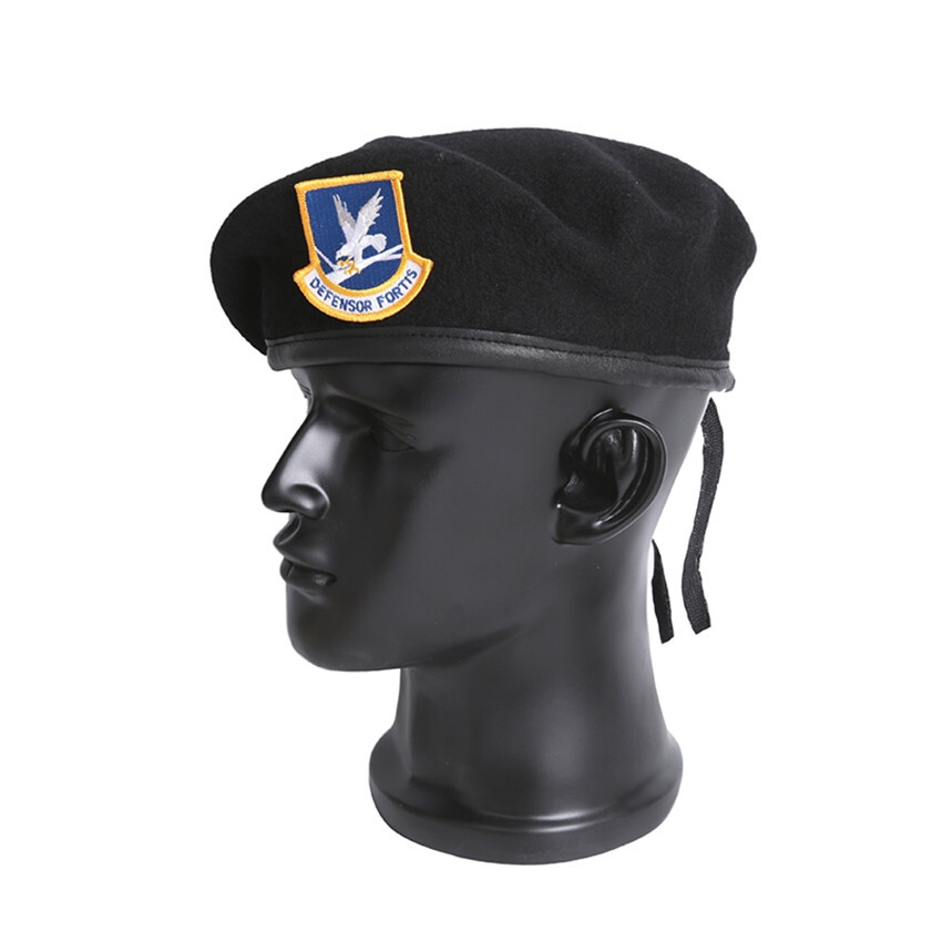 US AIR FORCE SECURITY FORCES BLACK WOOL BERET