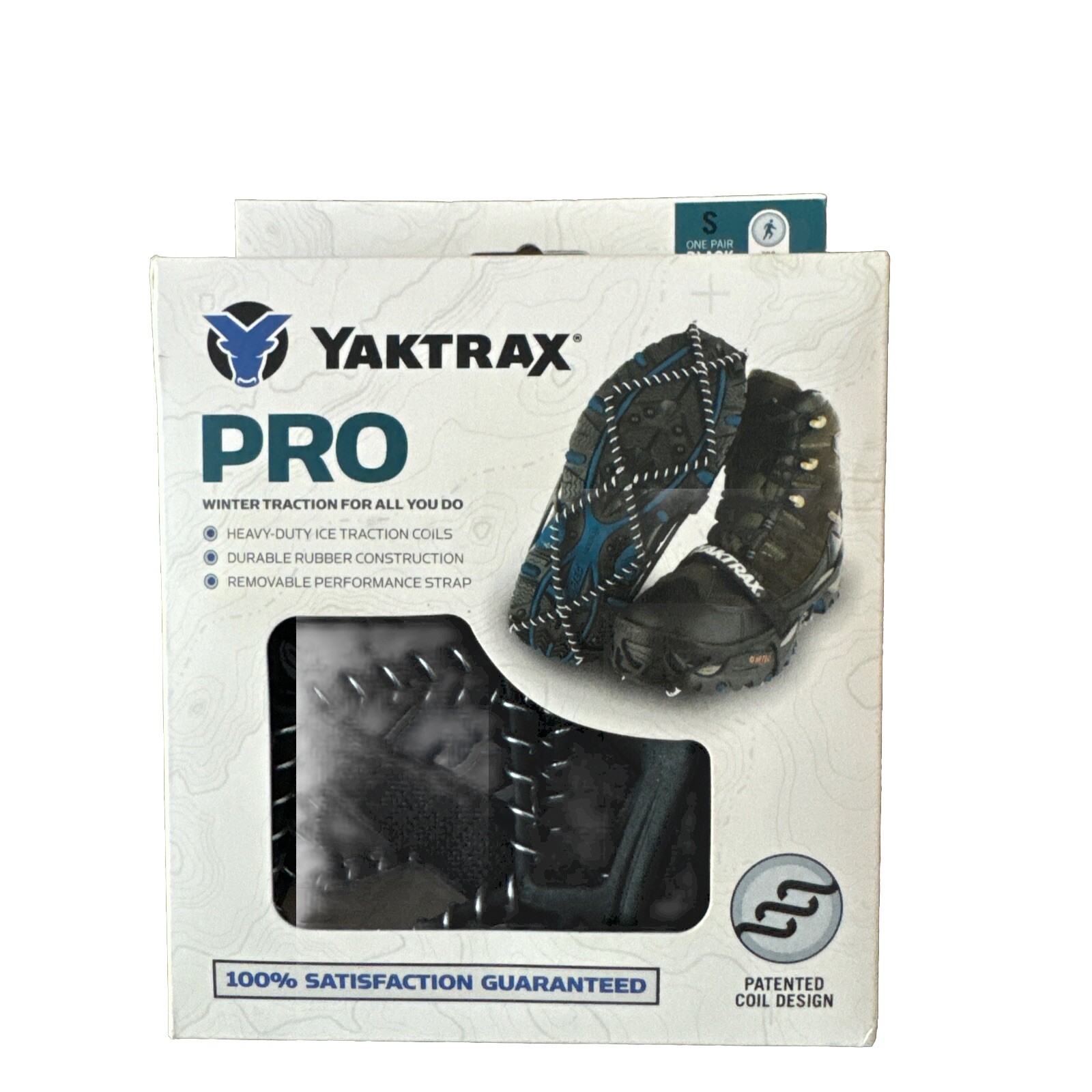 Yaktrax Pro Ice Snow Traction Small Men 5-8.5 Women 6.5 -10 Snowshoeing Accessor
