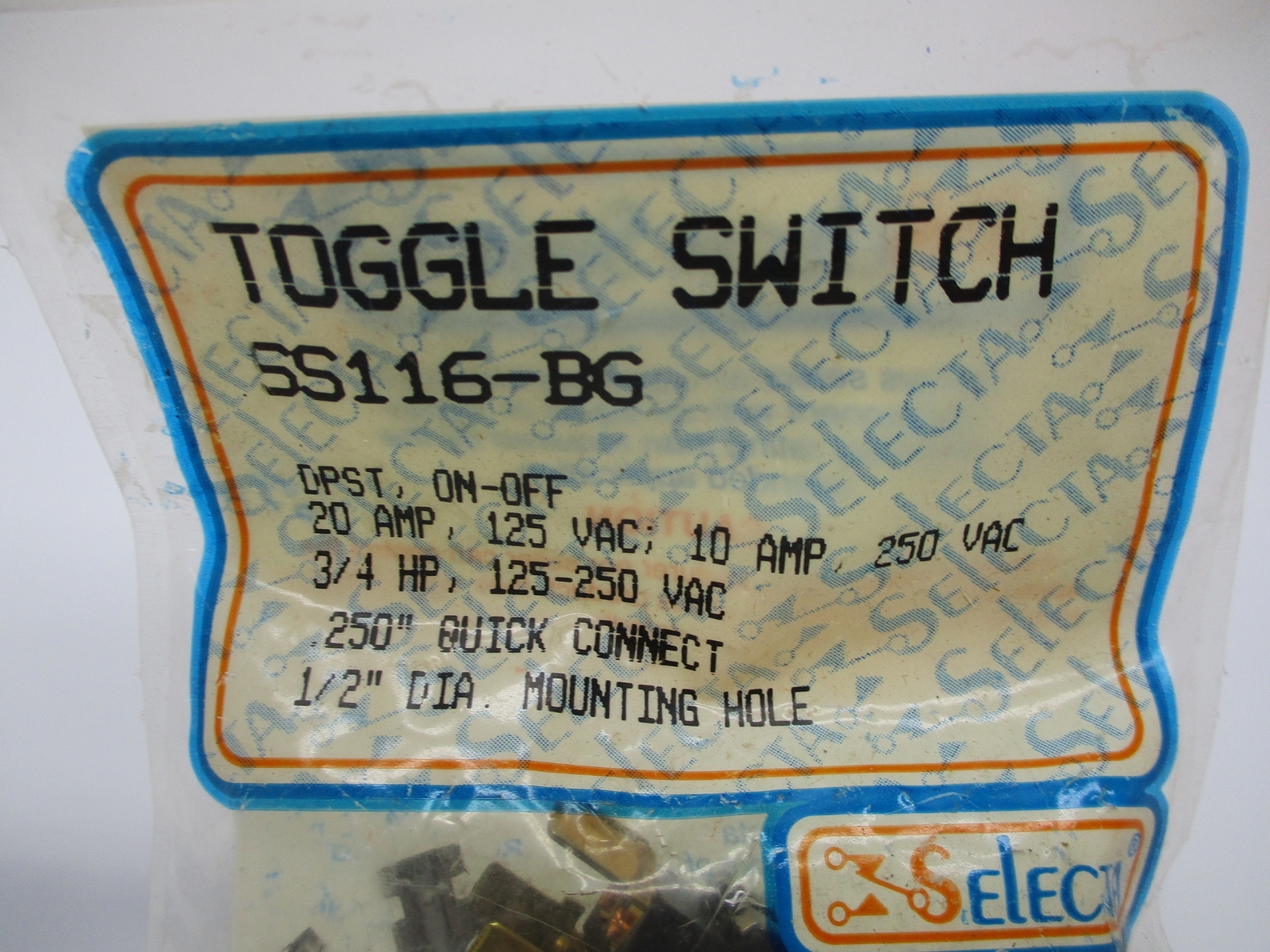 SELECTA SS116-BG TOGGLE SWITCH NSMP