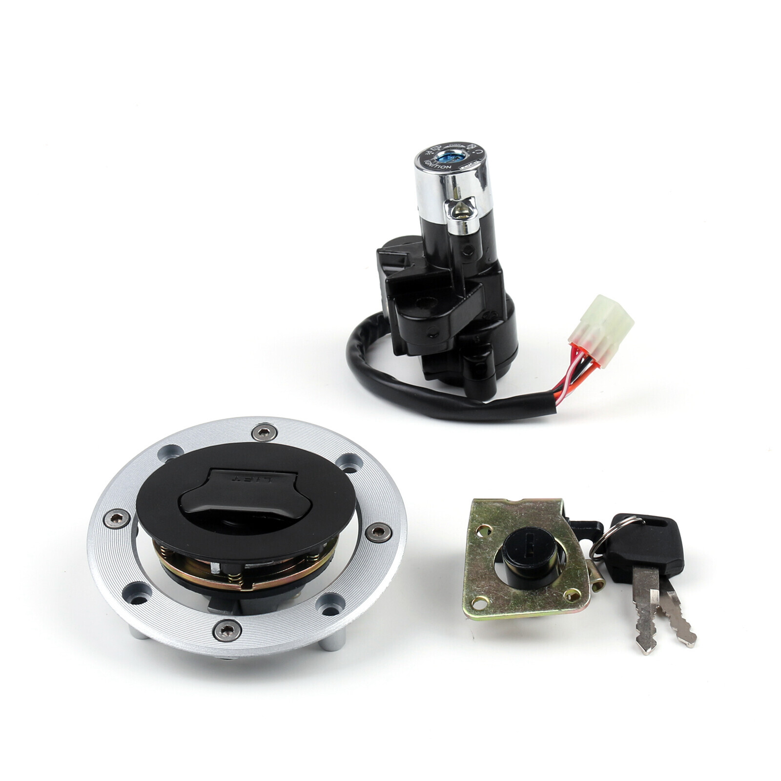 Ignition Switch Fuel Cap Seat Lock Set For Suzuki GSXR 600 97-00 GSX-R 750 93-99