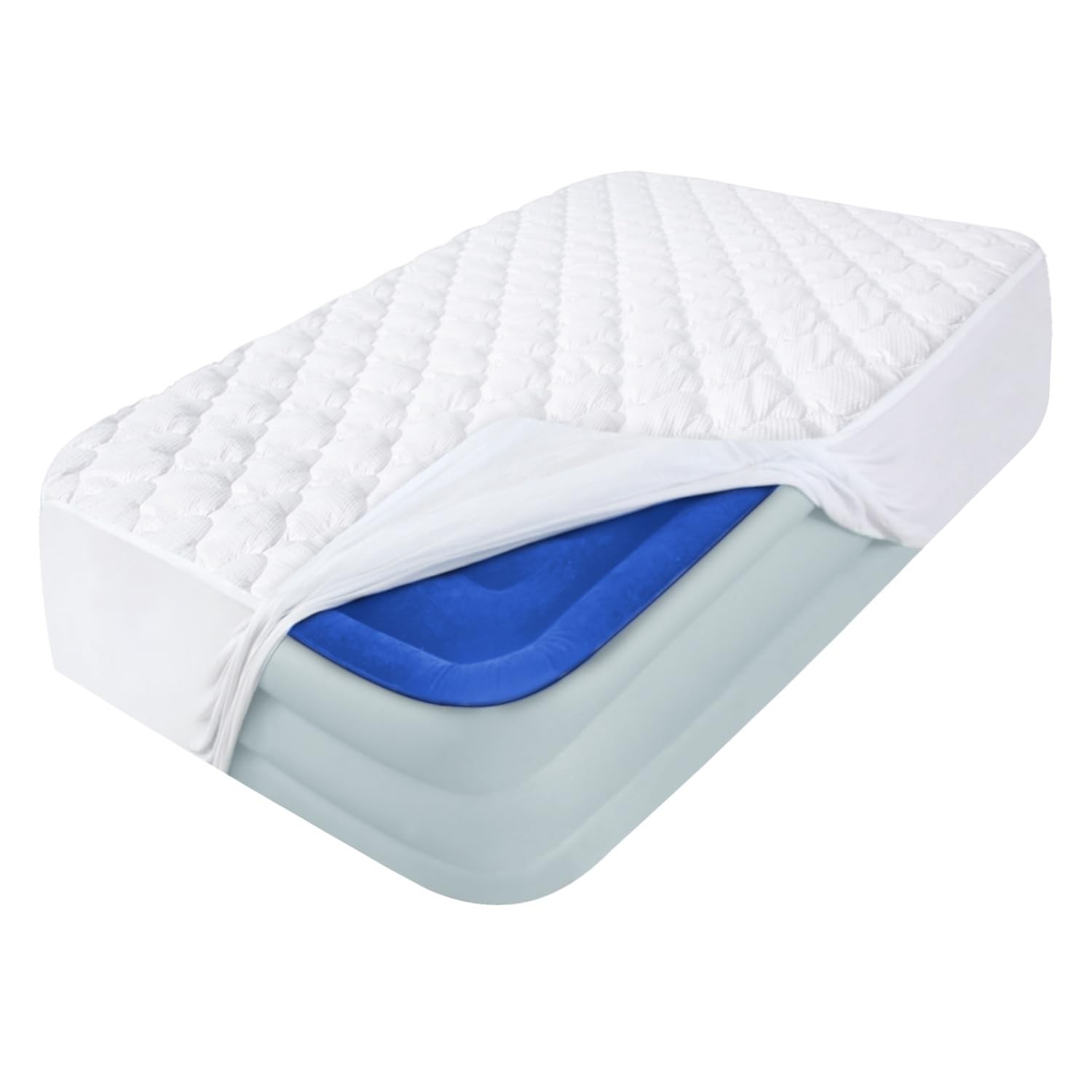 Twin Air Mattress Pad Sheets Cover, 8"-16" Deep, Non Waterproof
