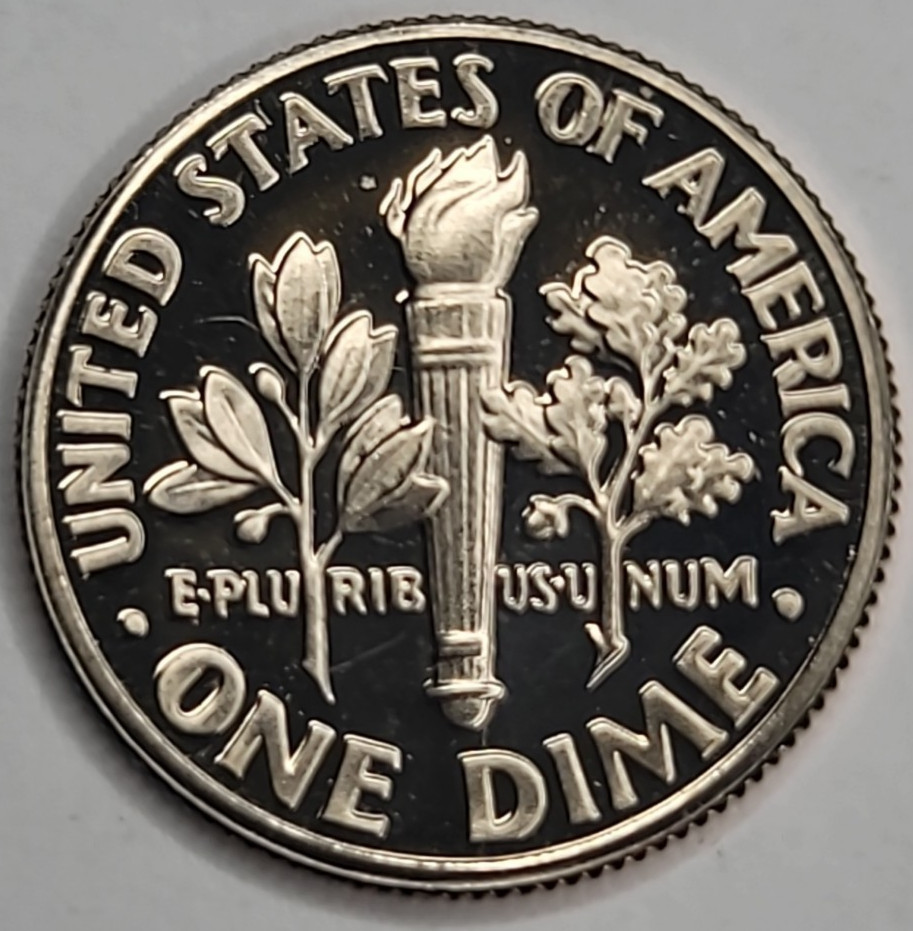 1986 S Gem Proof DCAM Roosevelt Dime - CN-Clad