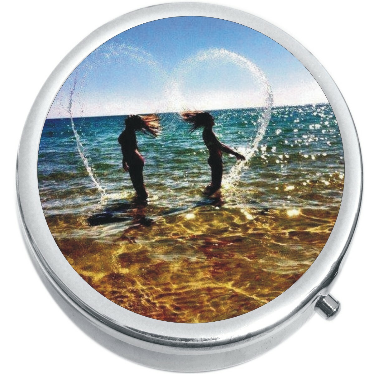 Beach Ocean Hair Flip Bff Medicine Pill Box
