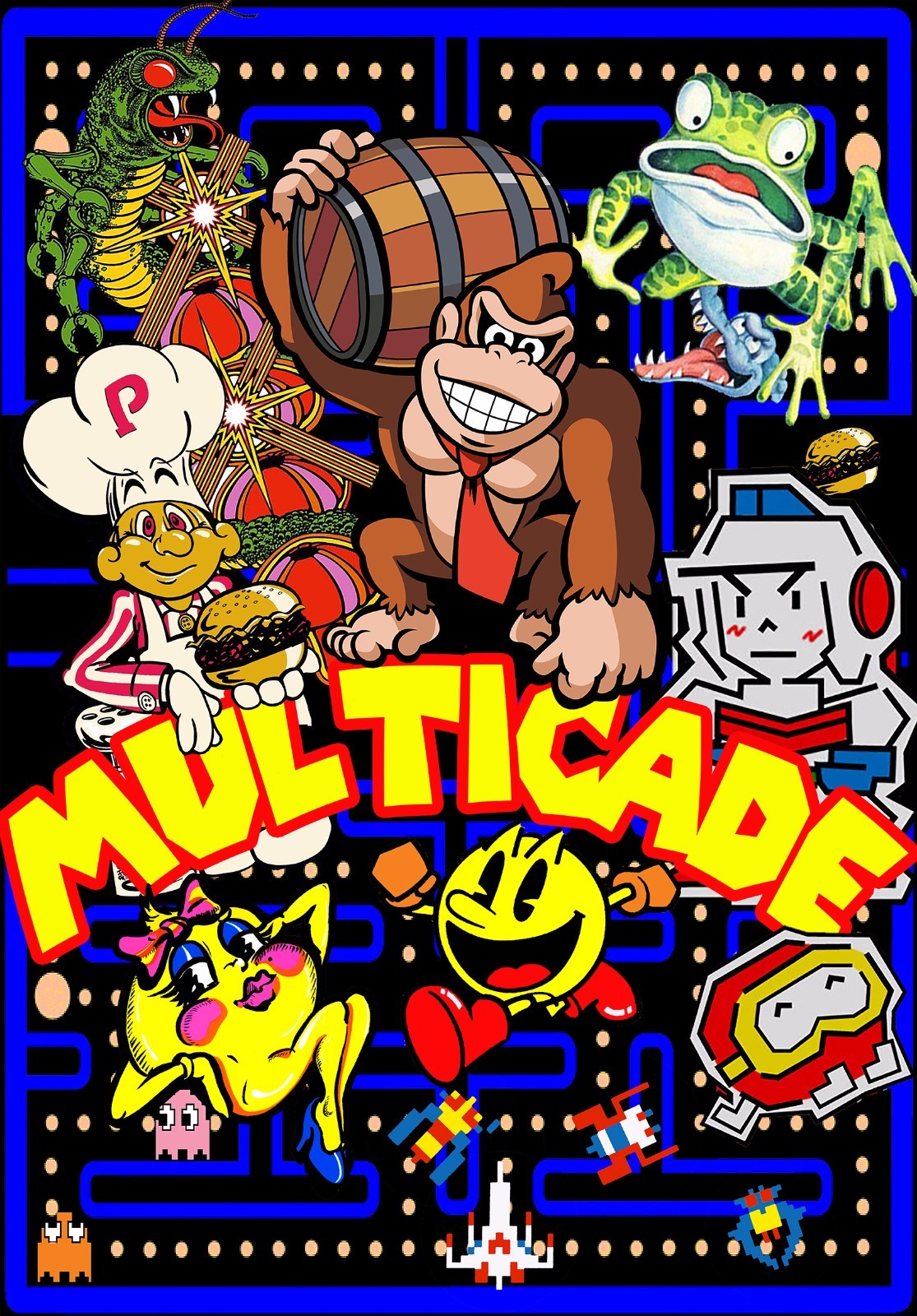 NEW MINI DK Arcade Classics Side Art  Multicade  8" x 6.5"