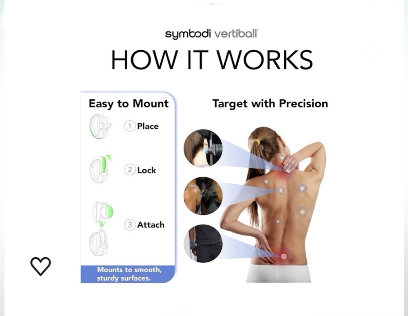 SYMBODI Vertiroller + Vertiball Wall Mount Recovery System White NEW