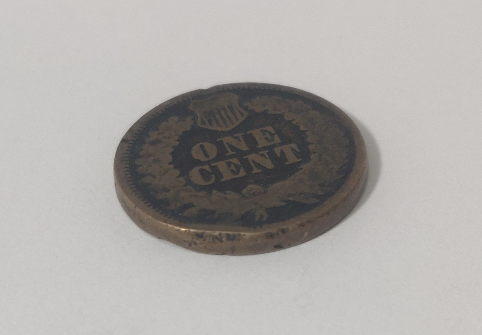 1863 INDIAN HEAD CENT WITH RIM DINGS