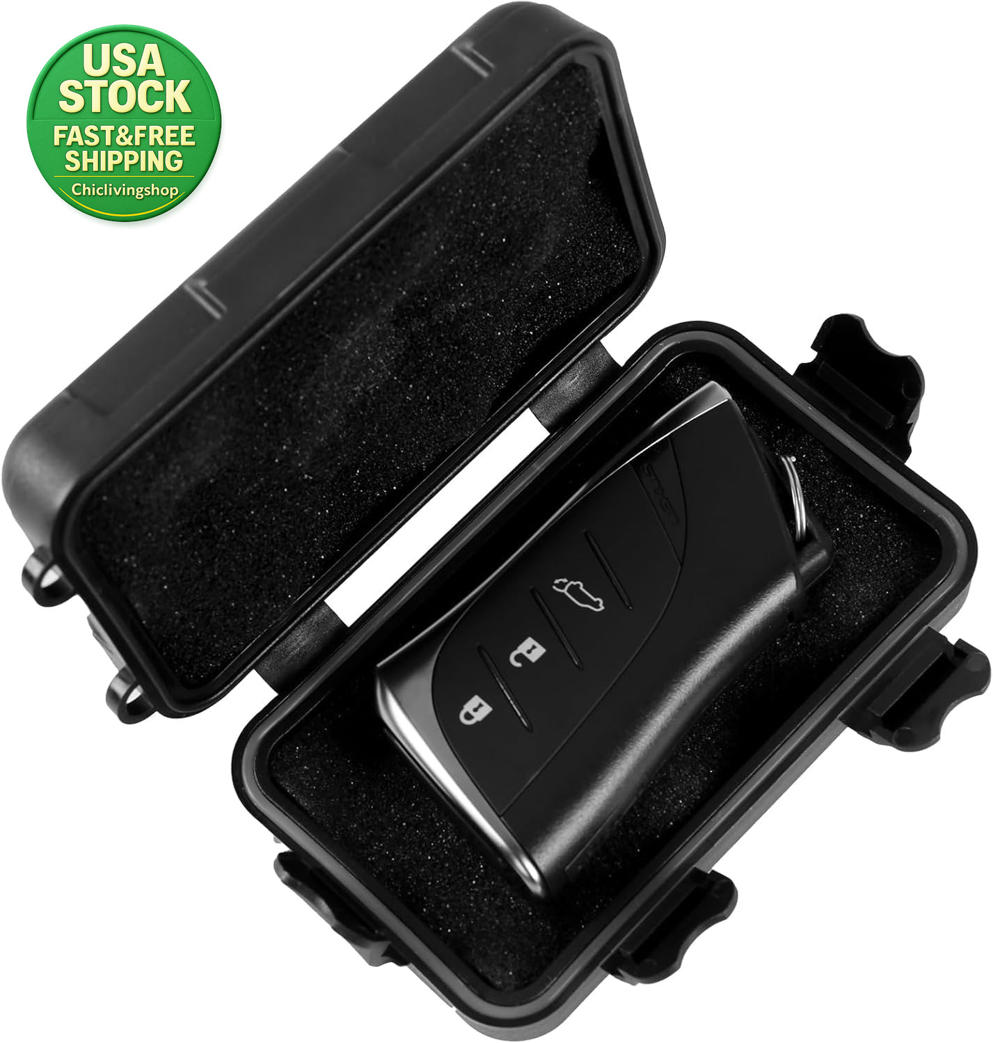 Magnetic Key Box 2Pack Waterproof Key Holder under Car Storage Secure Magnet