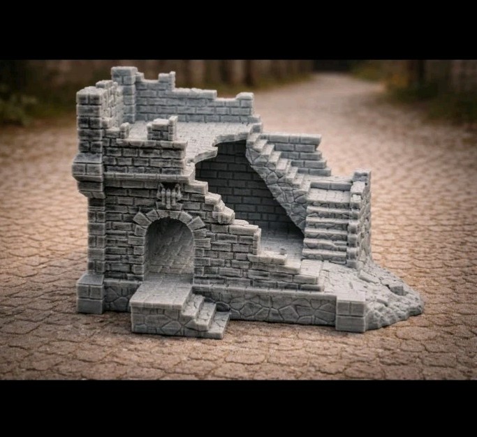 Ulvheim Ruin 3 -28mm Scale -Ulvheim Ruin Set -D&D -Pillage -Wargaming Terrain