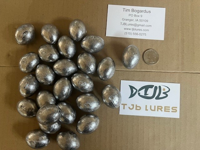 25 Qty 5 oz. Egg Sinkers Slip Weights Fishing Veteran Owned Free Shipping