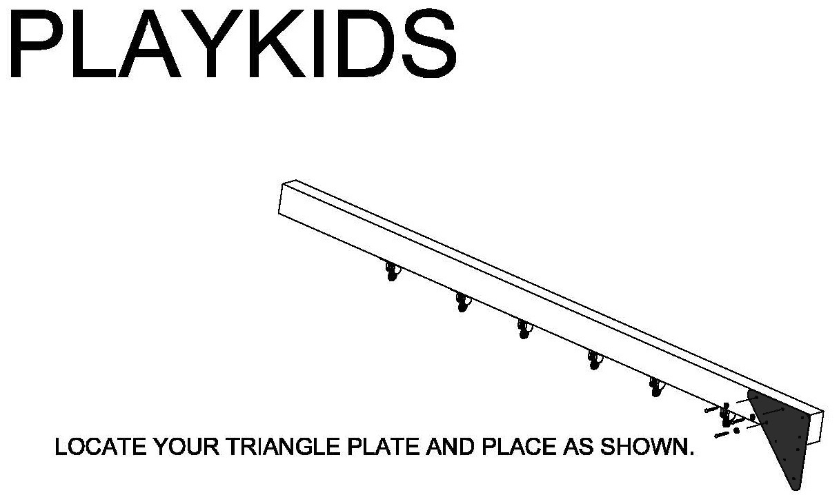 Triangle Bracket 15" Swing Set Play set Playground Hardware backyard gungle gym