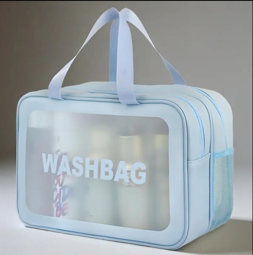 Travel Toiletry Bag for Women and Men, Matte Translucent Toiletry Bag with Ha...