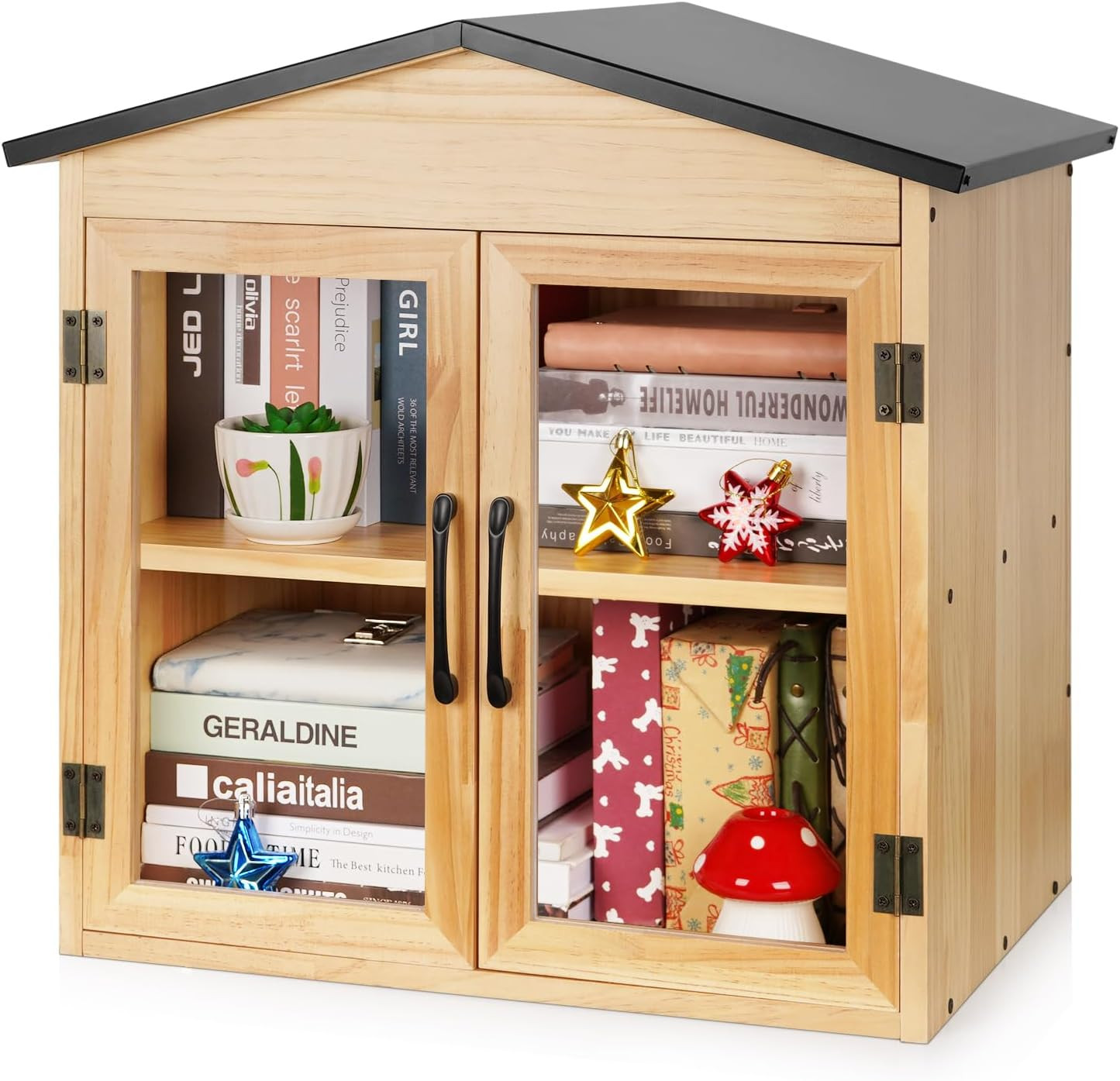 Outdoor Library Outdoor Book Box Storage Small Wooden Cabinet Little Literature