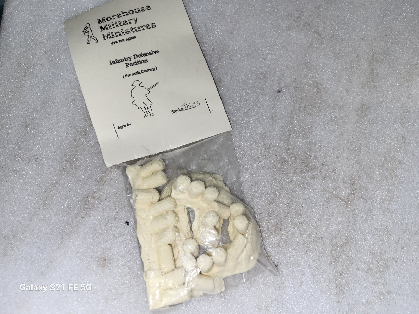 Morehouse Military Miniatures Infantry Defensive Sandbag Wall 1/72 HO 25MM JM003