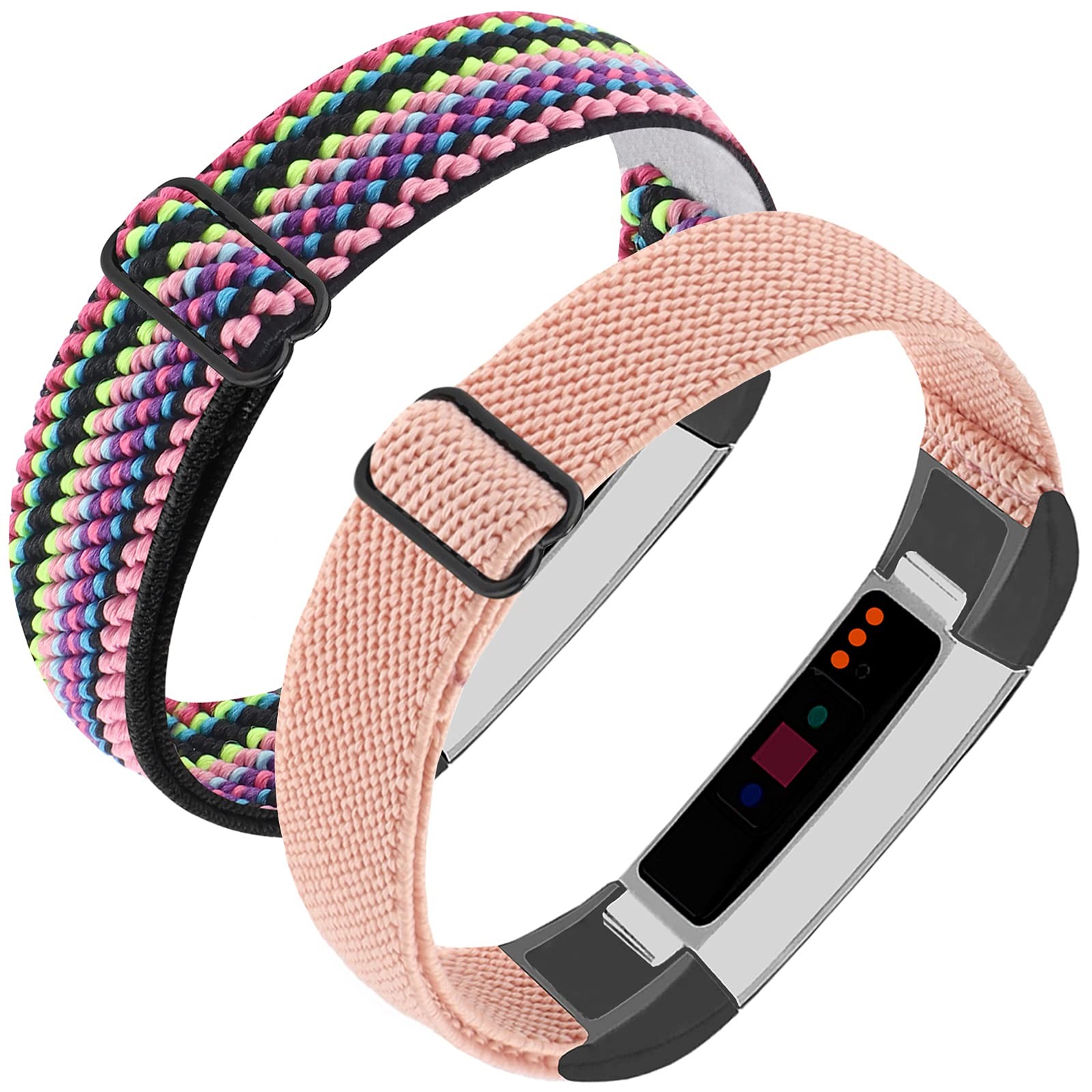 Adjustable Elastic Nylon Bands with Fitbit Alta and Alta HR Fitness Tracker, ...