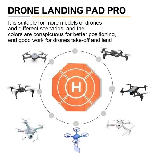 US Drone Landing Pad Portable Foldable 20in PU Double-Sided Waterproof Helipad