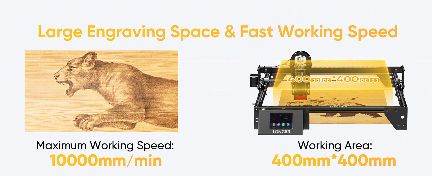 Longer Ray5 5W Laser Engraver 60W CNC Laser Cutter 240MHz ESP32 chip 10000mm/min