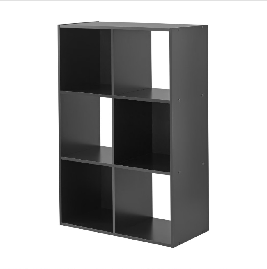 6 Cube Storage Organizer,Wooden Open Cube Bookshelf w/ Removable Back Panels