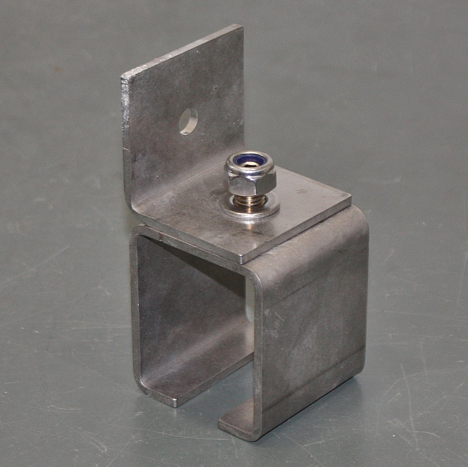Pemko Sliding Door Bracket 1/301/SS, 600lb Wall Track, 2-5/8" x 5-1/2" x 2-9/16"