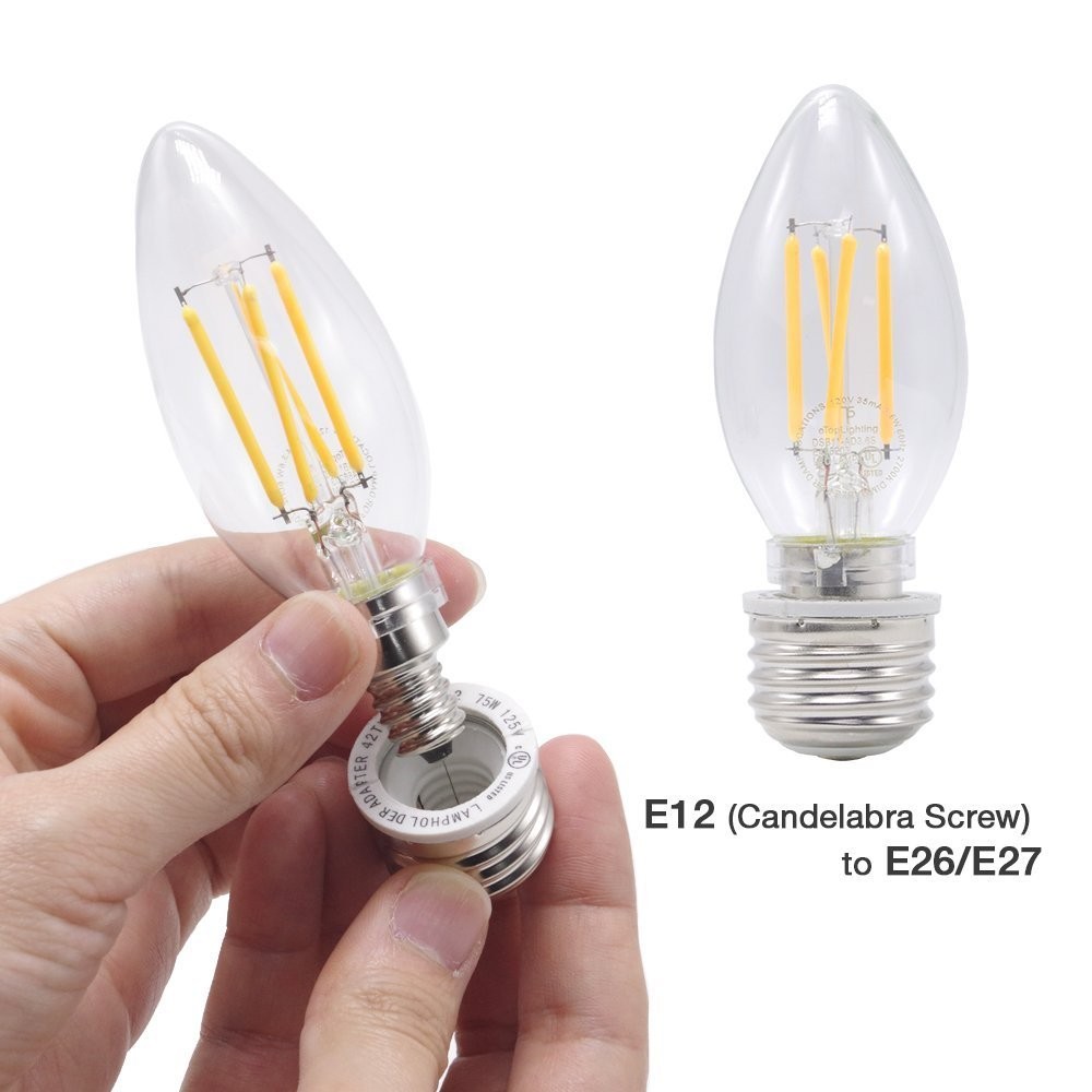 YiLighting Supplier (E26/E27 to E12 Adapter) E26 Medium Screw Base to E12 Can...