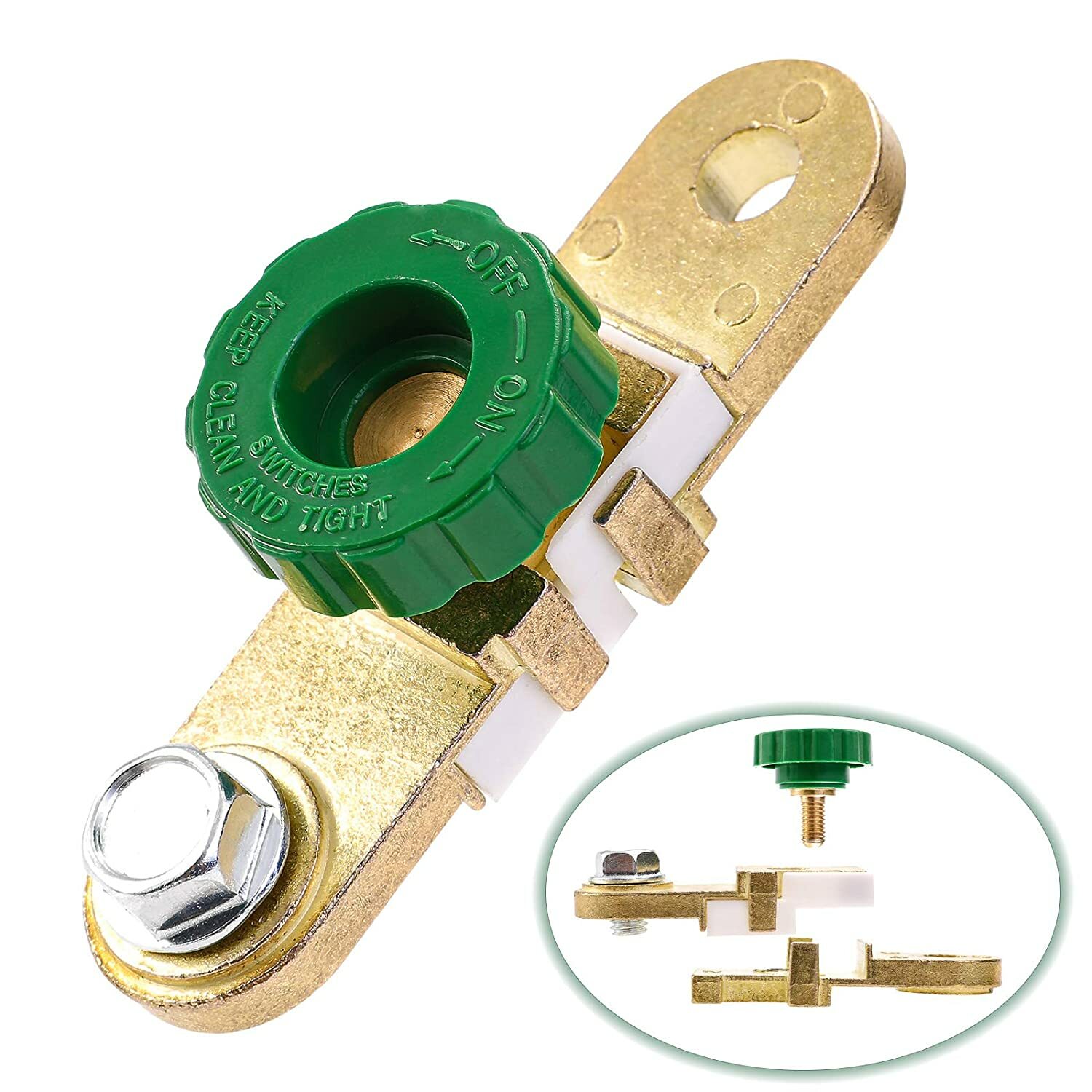 Auto Battery Link Terminal Quick Cut-off Disconnect Kill Shut Switch Side Post