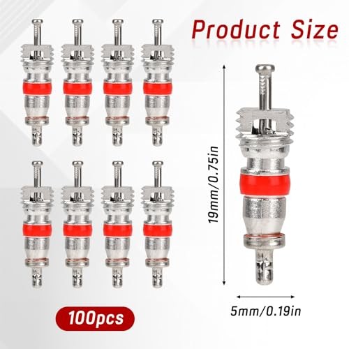 100pcs Valve Stem Core Replacement Kit, Premium Tyre Tire Valve Cores, Tire