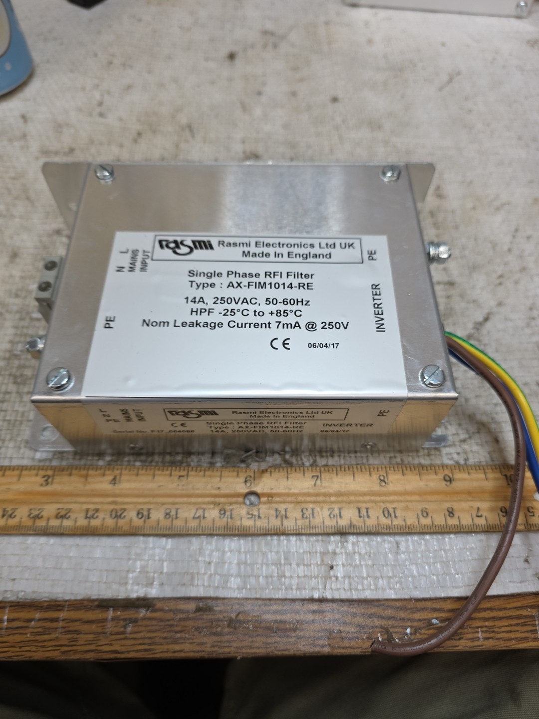 Rasmi Electronics AX-FIM1014-RE RFI Filter USED IN EXCELLENT WORKING CONDITION