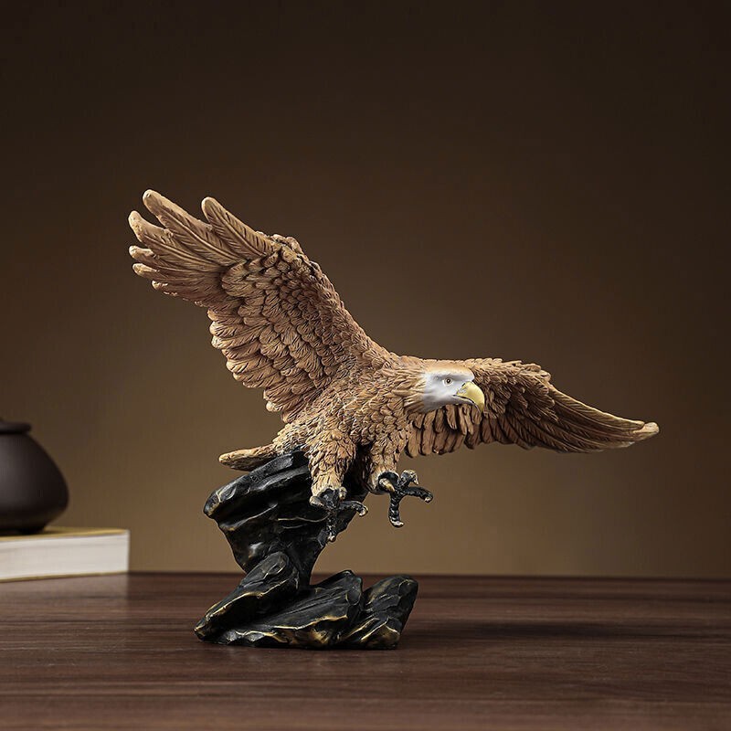 Bronze Eagle Statue Bronze Wild Animal Sculpture Eagle Figurine for Home Decor