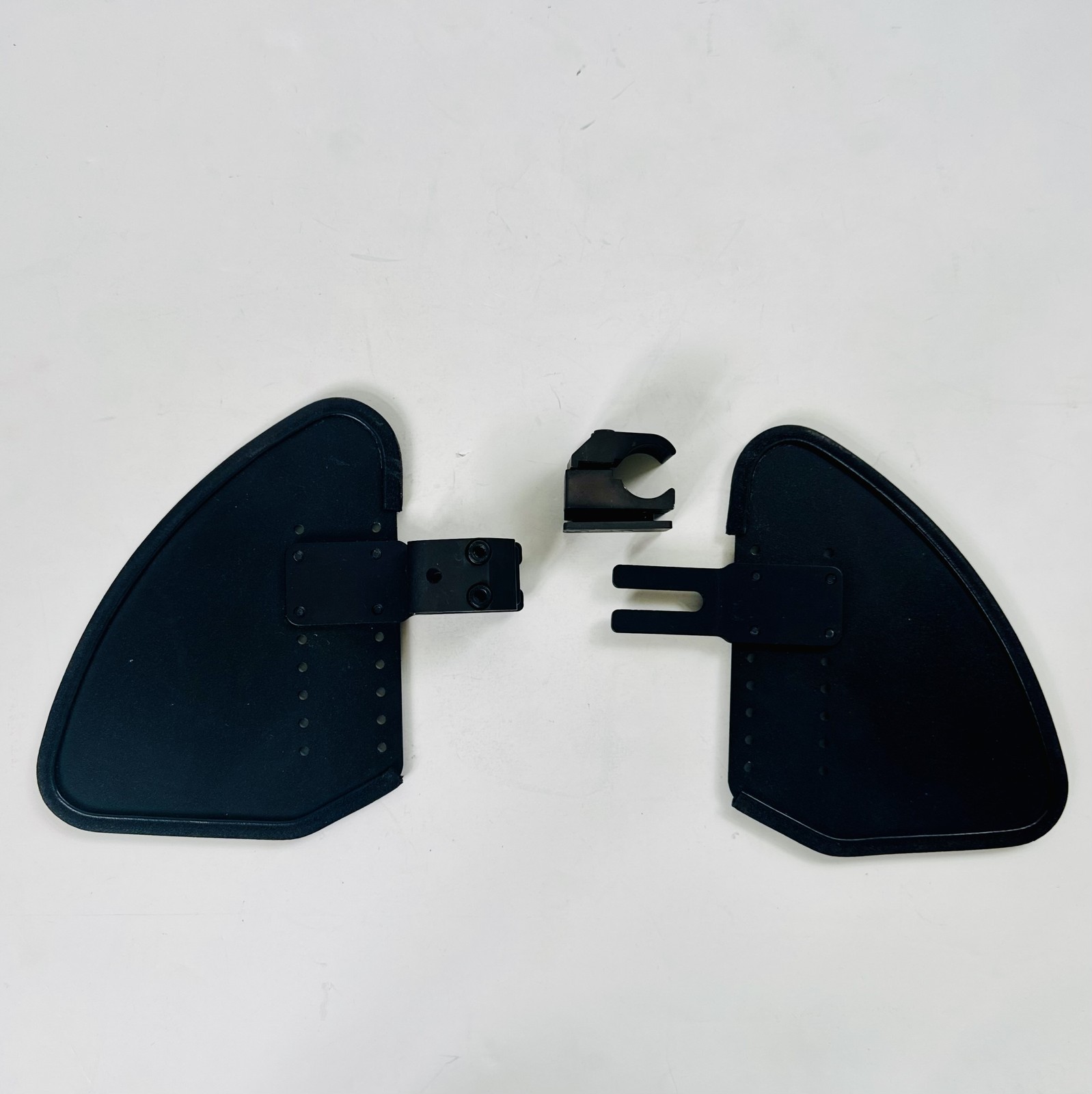Wheelchair Pair of Side Guards Power Chair Black w/ Clamp Mount Clothing Guard