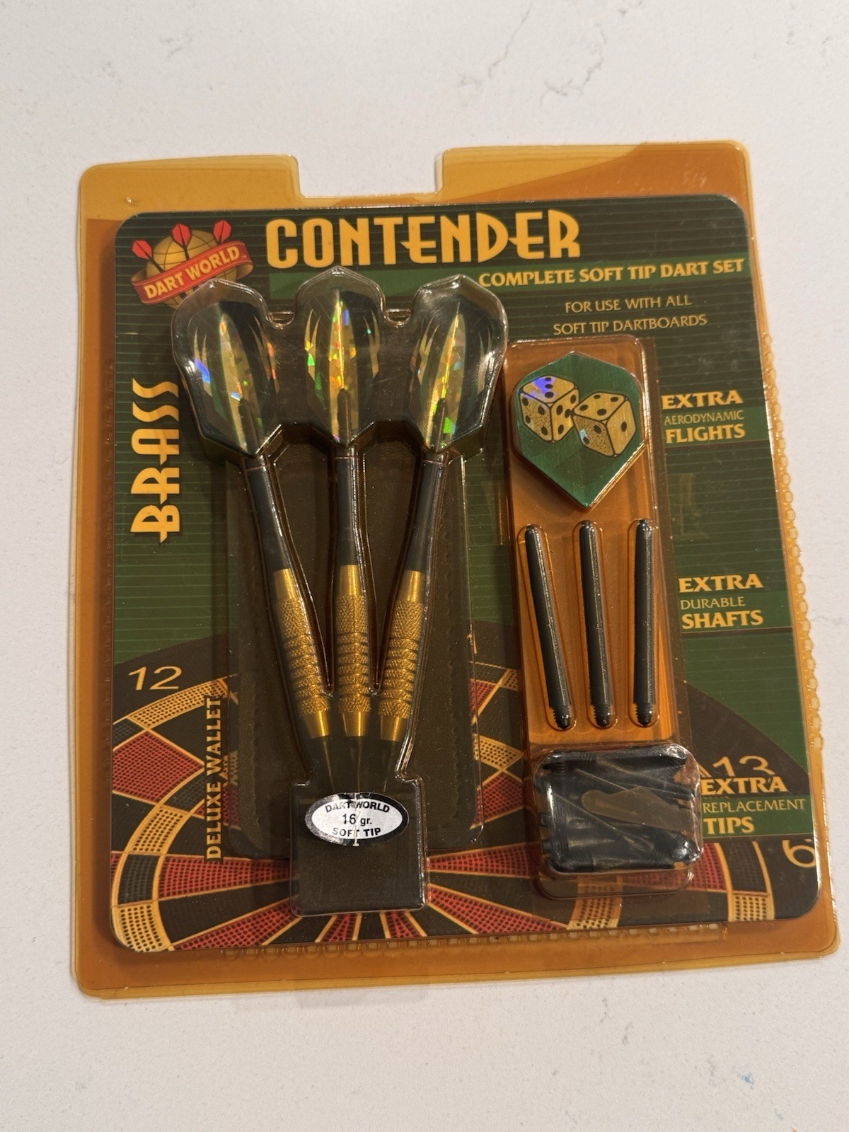 Vintage Dart World Contender Soft Tip Dart Set With Wallet And Xtra Tips