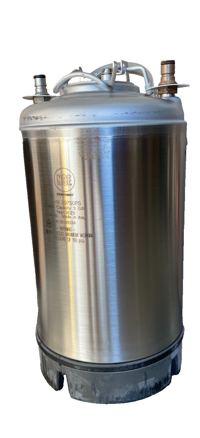New 3 Gallon Ball Lock AEB Keg for Cold Brew Coffee Soda Beer NSF Approved *NOS*