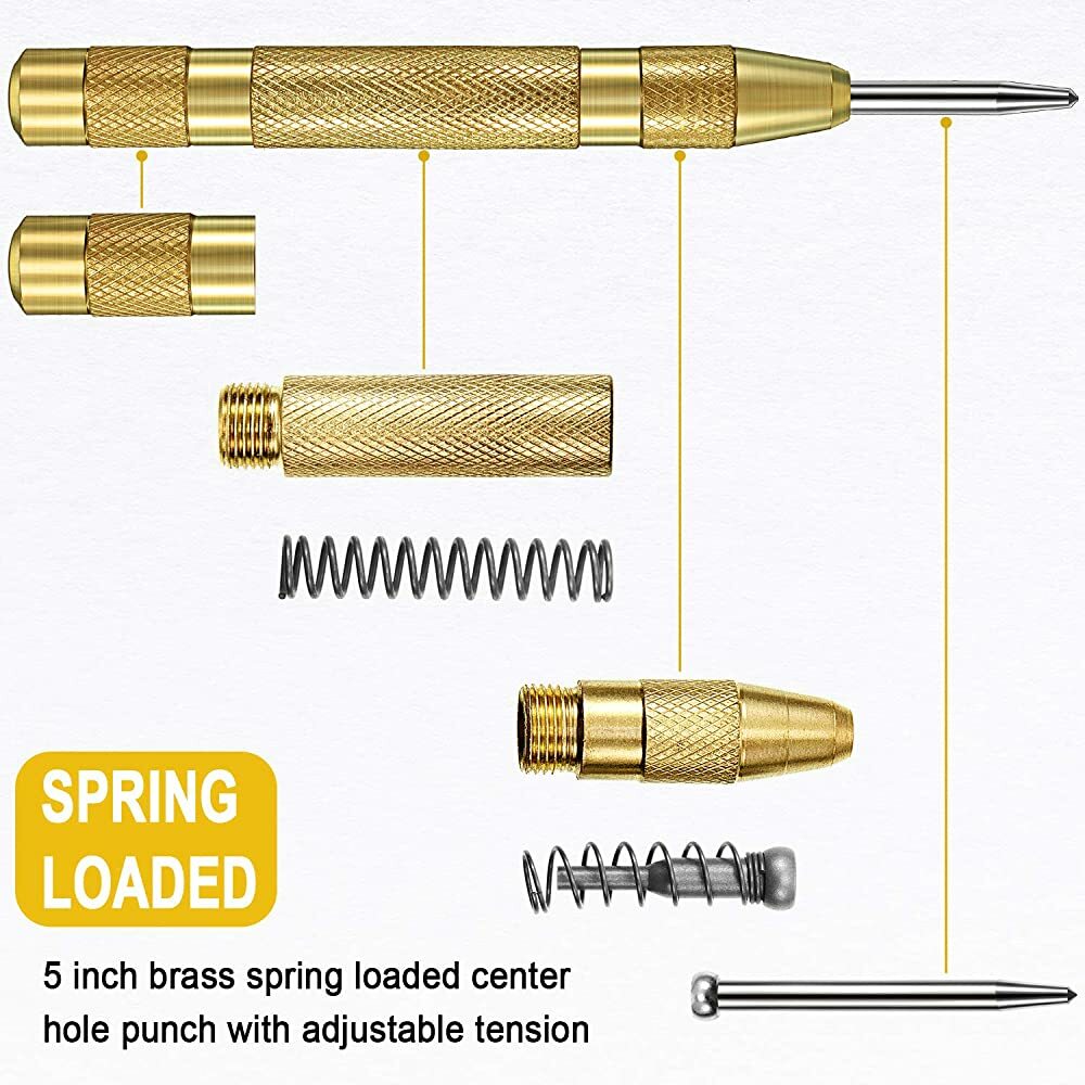 Automatic Center Punch Strikes Surface Hammer Spring Loaded Window Breaker