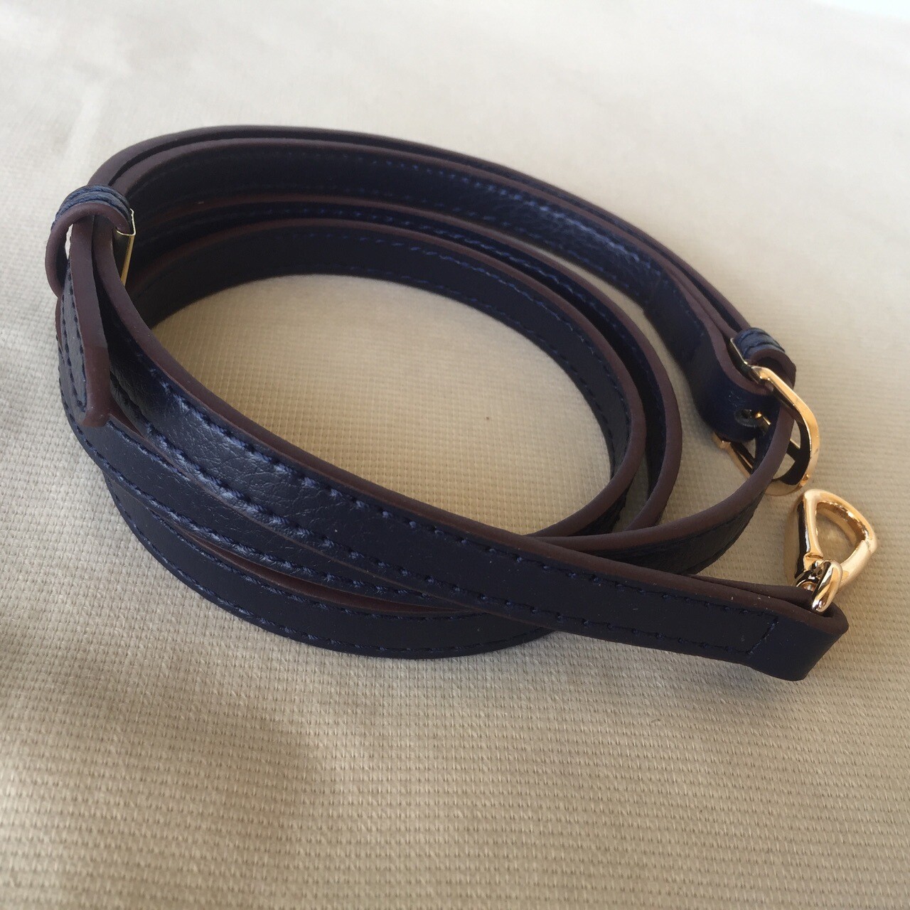 130CM Navy Crossbody Leather Shoulder Strap Replacement